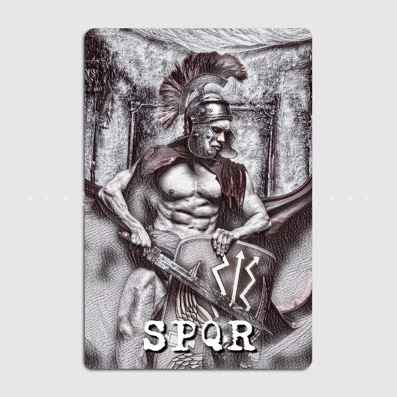 SPQR римские легированные плакаты металлический жестяной знак грузовик для дома и