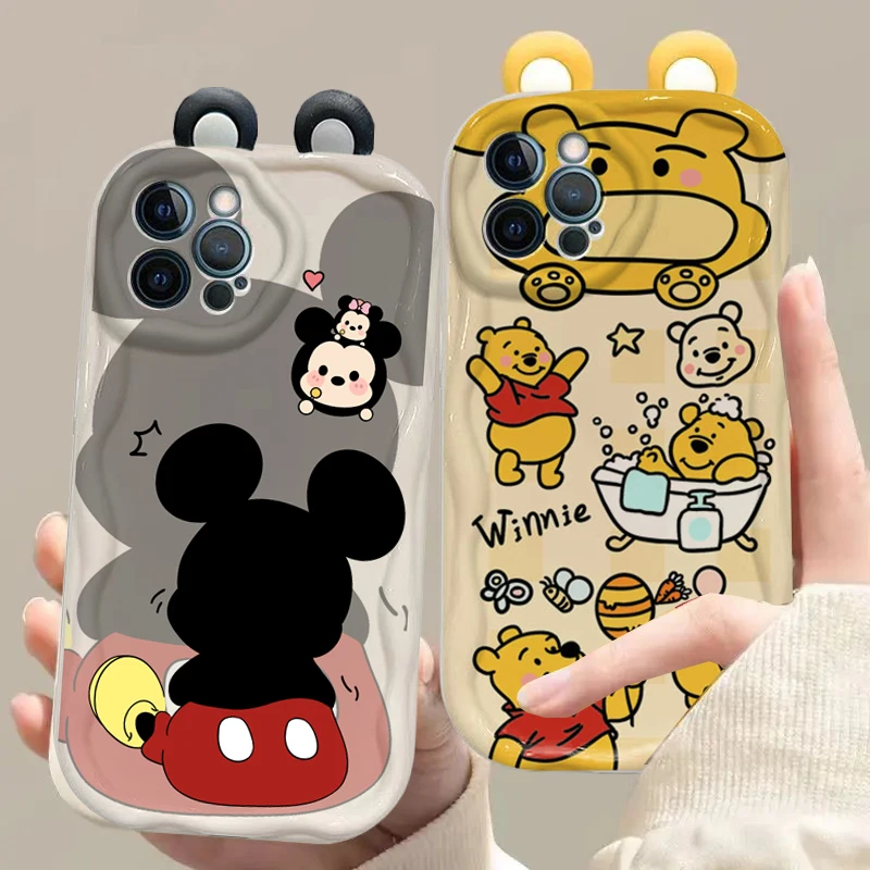 Фото Чехол с 3D-принтом Микки и Минни и ушками для Xiaomi 15T Pro, POCO X7, X6, X5, F3, X3, M3, M4, M6, F6, F7 Pro, F8, 15 Ultra, 12T №3