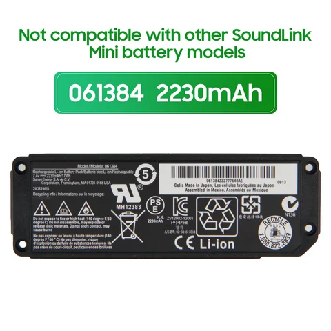 Сменная батарея 061384 063404 063287 061386 061385 для BOSE SoundLink Mini I Bluetooth, аккумуляторная батарея