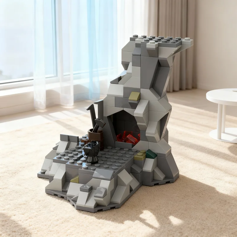 Фото 209 деталей MOC «Хоббит и Властелин колец» Модель кузницы урук-хай, строительные блоки, рождественский подарок, образовательное искусство, подарок на день рождения №2