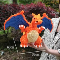 super huge pokemon building blocks pikachu animal model education game graphics puzzle toys for children aldult high difficulty