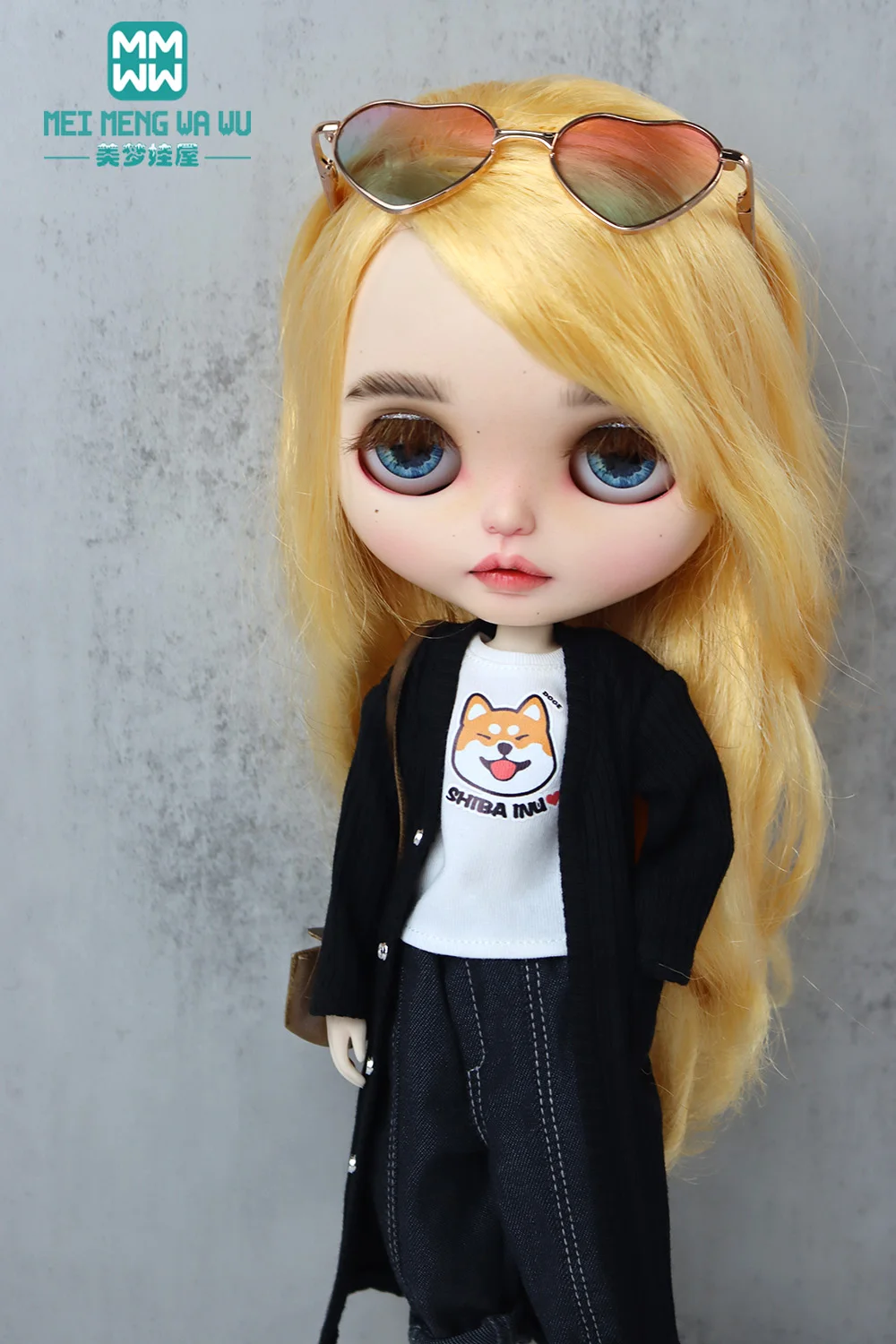 Аксессуары для кукол Blyth Azone OB22 OB24 модный джинсовый тренчкот футболка |