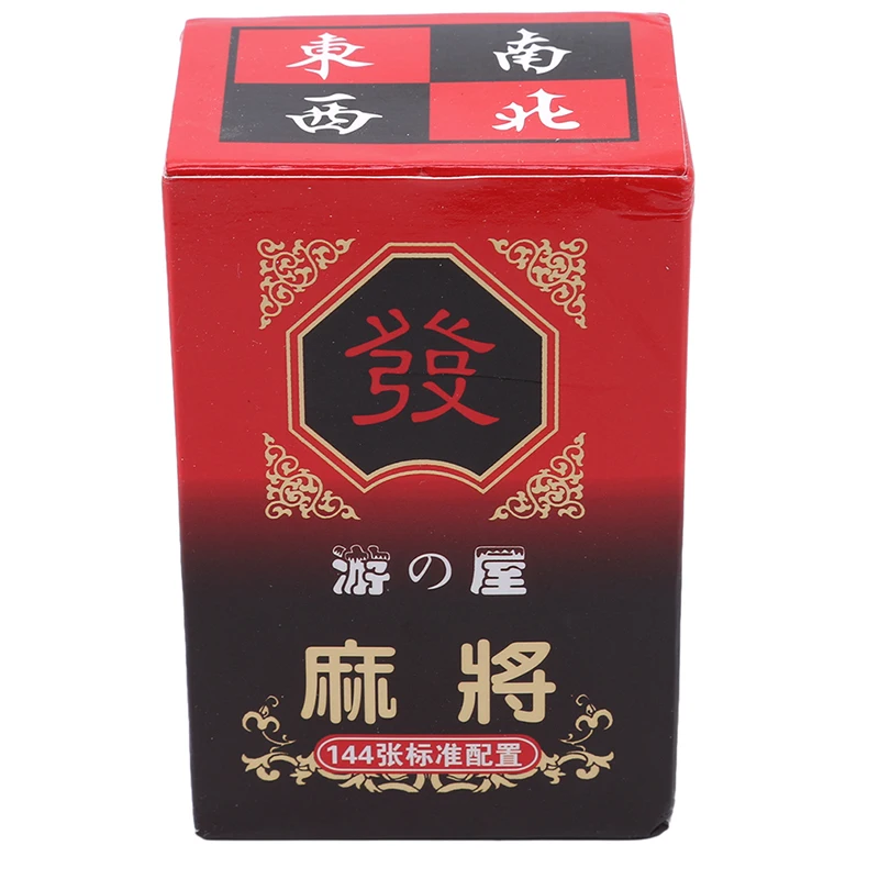 

1 Box Of 144 Paper MahJong Mah Jong Chinese Playing Cards Set + Dice For Family Party Children Adult Math Toy