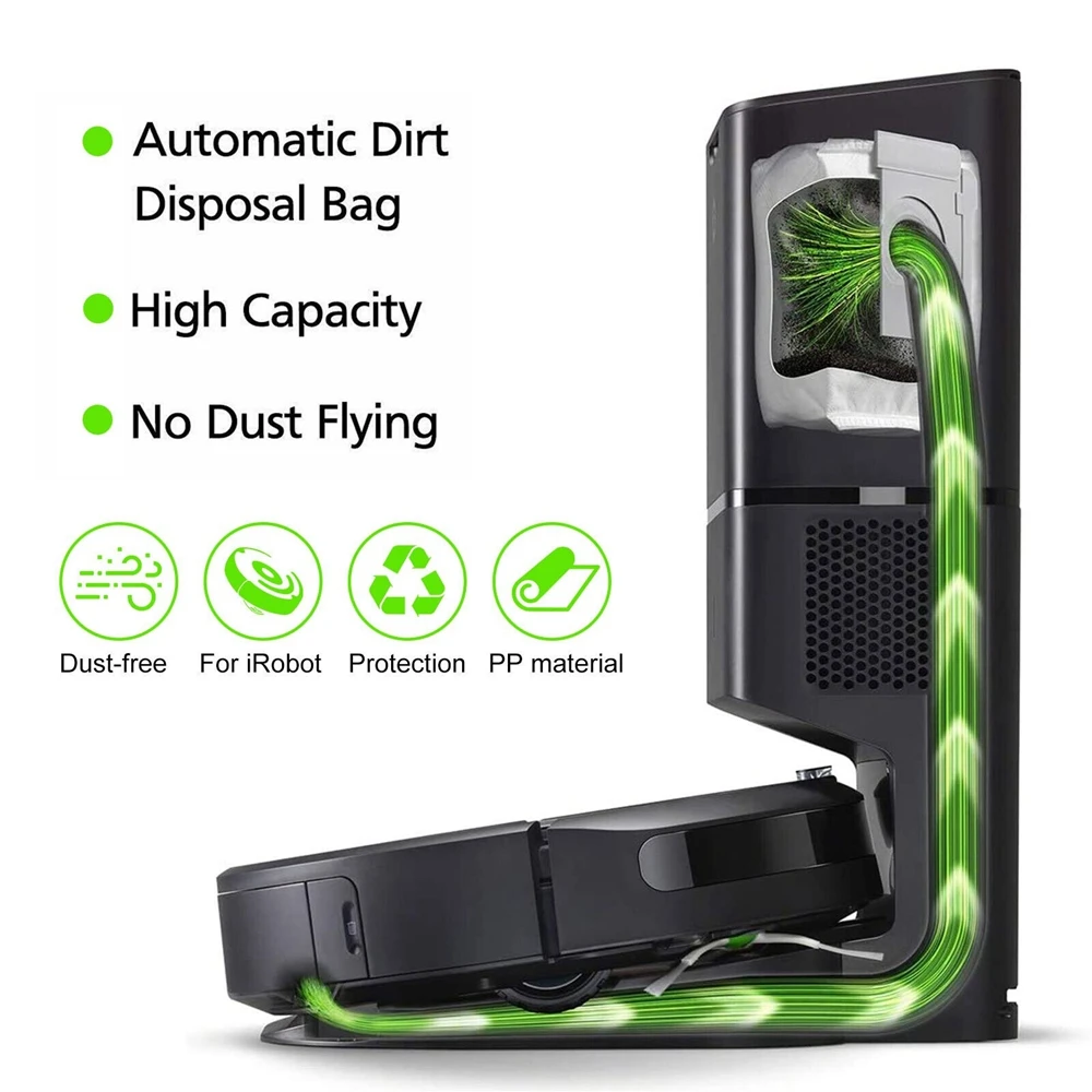 Фото 12Pcs Reusable Zippered Dust Bags For IRobot Roomba I3 I4 I6 I7 J7 I8 S9 + Plus Vacuum Bags Replacement Vacuum Cleaner Parts Bag №2