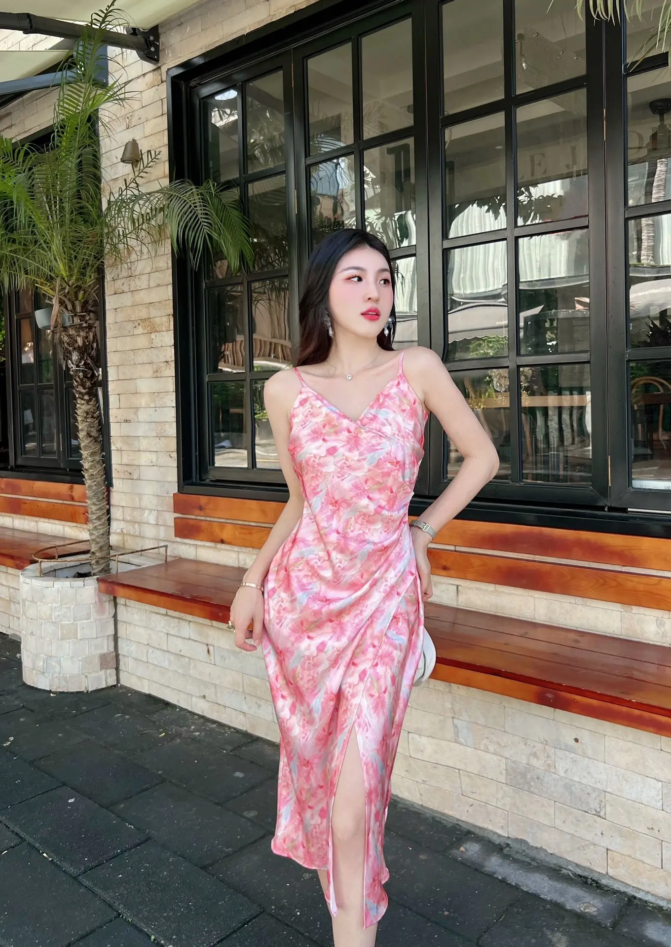

2023 Spring/Summer Fashion New Women's Clothing Printed Suspender Skirt 0704