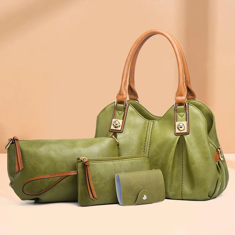 

2022new Retro Sub-mother Bag Women Three-piece European and American Fashion Luxury High-quality One-shoulder Diagonal Bag Women