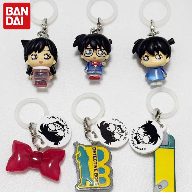 Фото Брелоки-подвески Bandai Detective Conan Gashapon: Кудо Шиничи, Мори Ран. Миниатюрные коллекционные подвески для сумок, подарок. №1