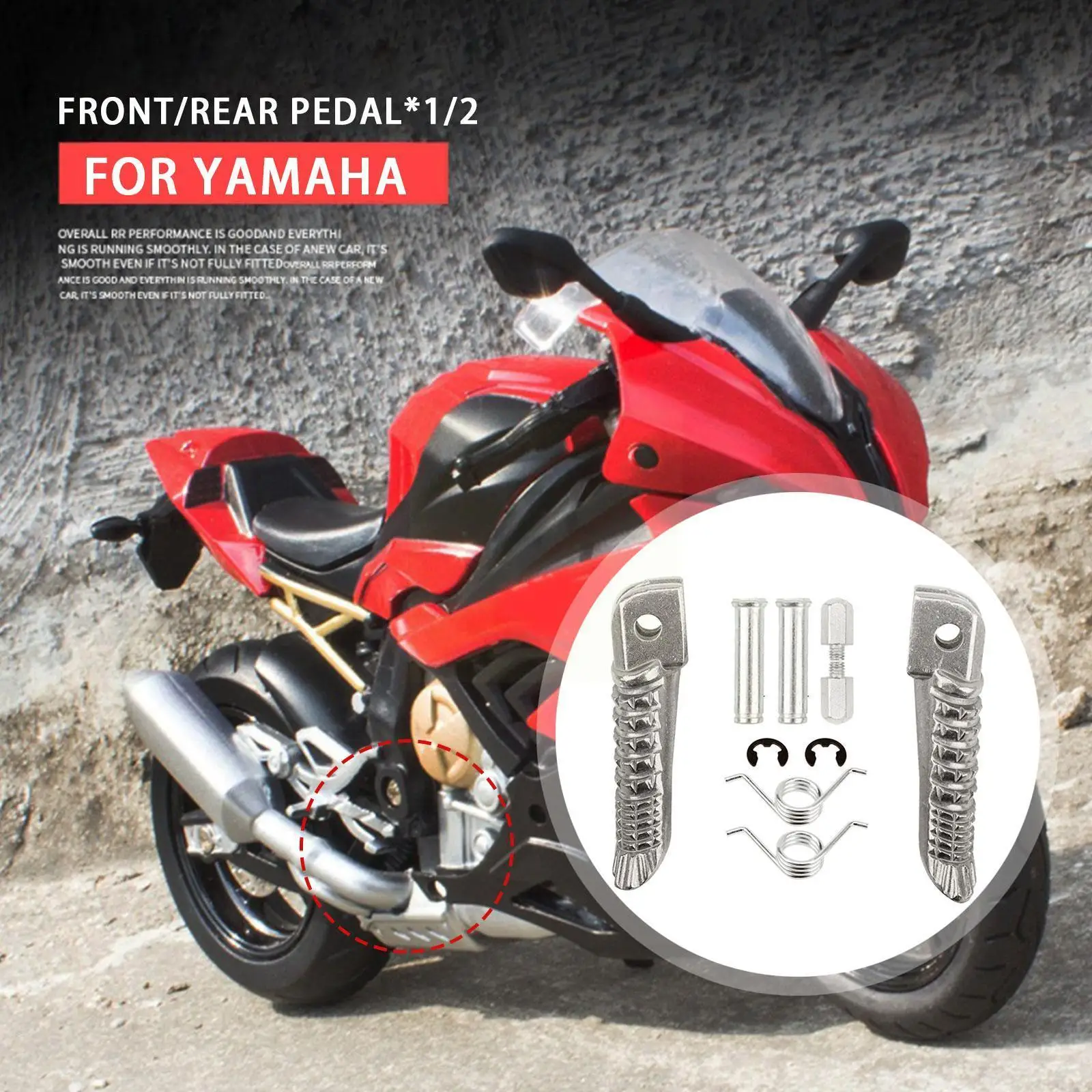 

Motorcycle Front And Rear Pedals K5 K6 K7 K8 K9 K10 K11 Footrest Foot Peg Pedal For F2u5