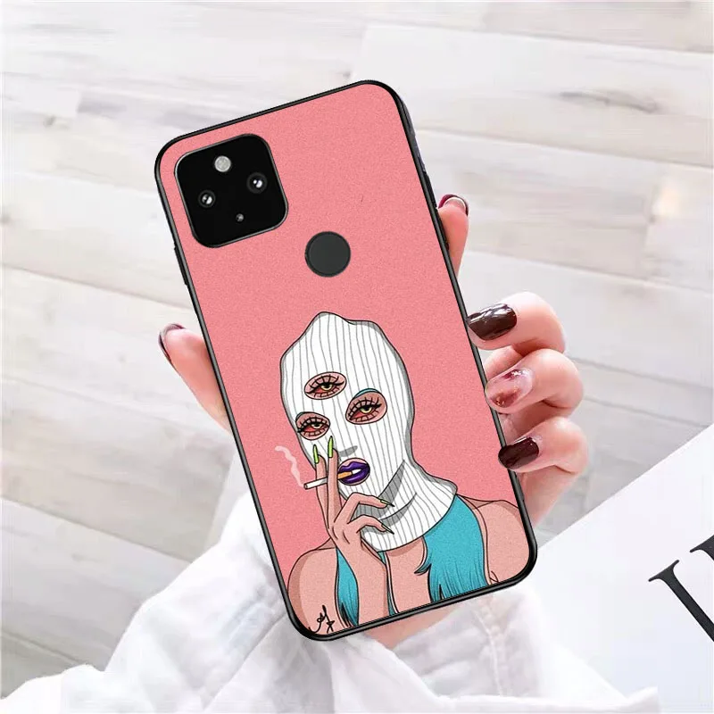 Ловушка для девушек в лыжах маска искусства курения Google Pixel 7 7Pro 6 Pro 6A 5A 4A 3A 4 XL 5 3 2 -