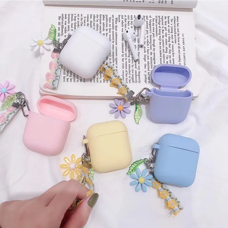 

Headphone Case For Airpods, Decorative Korean Floral Deluxe, Lace-up, Bluetooth Wireless Headphone Case, Headphone Accessories