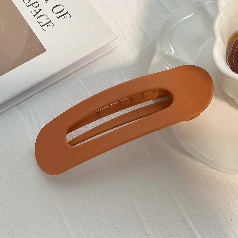 Корейские матовые большие заколки для волос женщин и девочек модные цветные