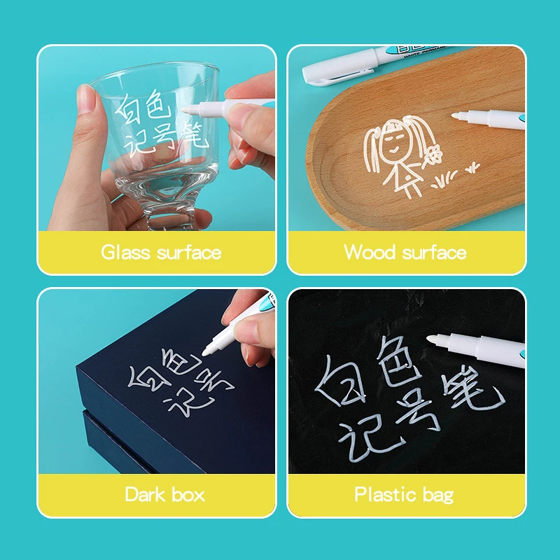 Рисунок 4 - 4 / комплект масляных белых маркеров