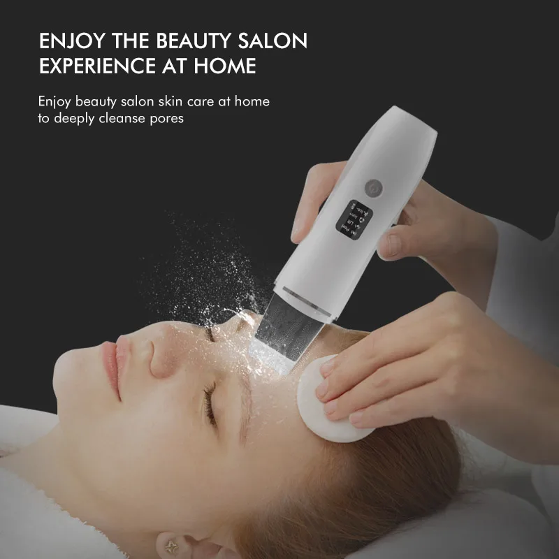 

Deep Face Cleansing Ultrasonic EMS Skin Scrubber Facial Cleanser Peeling Shovel Pore Cleaner Blackhead Removal