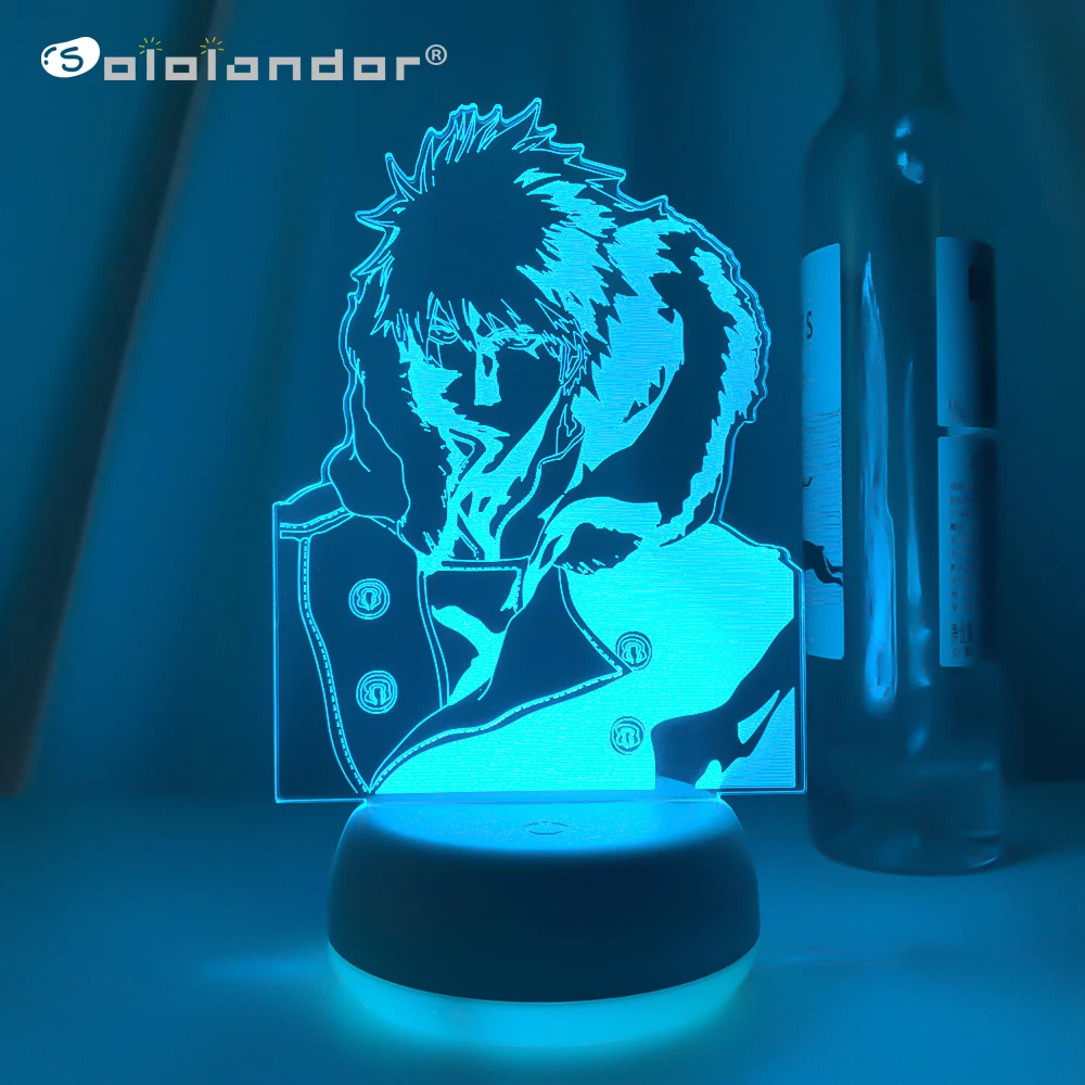 

Manga 3d Lamp Bleach for Room Decor RGB Color Changing Night Lights Gift Anime Led Lights Bleach