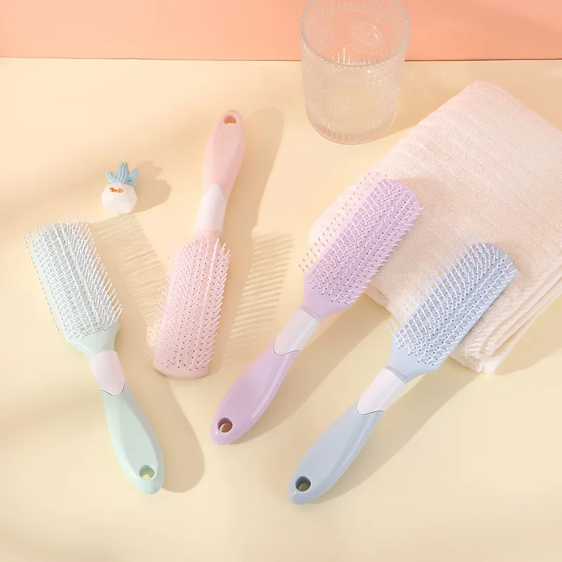 

Мягкая Массажная щетка для волос, Женская расческа для волос макарон, цветная расческа для ребер, Антистатическая щетка для волос, зубная расческа, инструменты для укладки волос