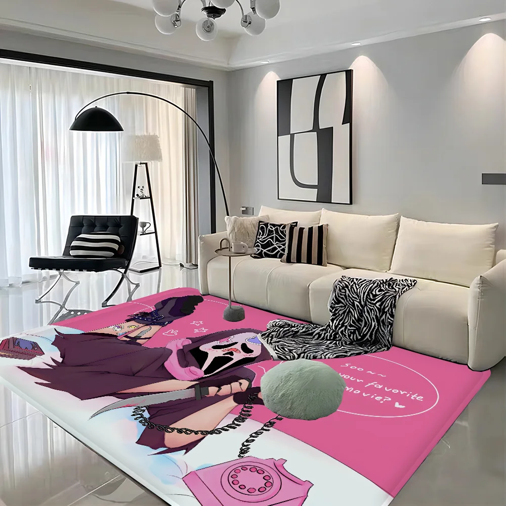 G-Ghostface H-Horror S-Scream Bath Mat Kids Room Bedroom Decoration Balcony Anti-Slip Doormat Living Alfombra