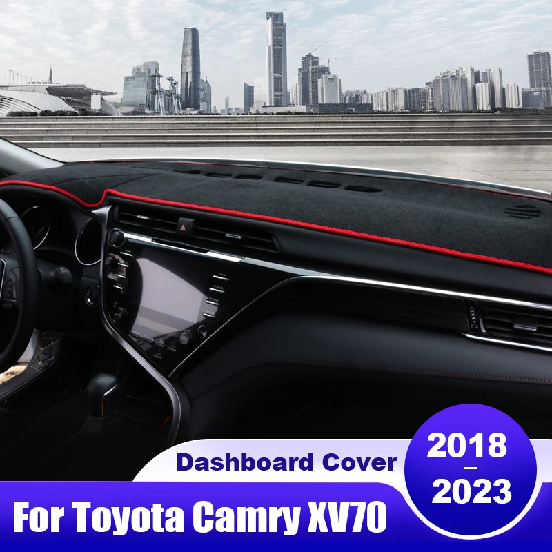 

Гибридный чехол для приборной панели автомобиля Toyota Camry 70 XV70 2018 2019 2020 2021 2022 2023, солнцезащитный козырек, Нескользящие аксессуары
