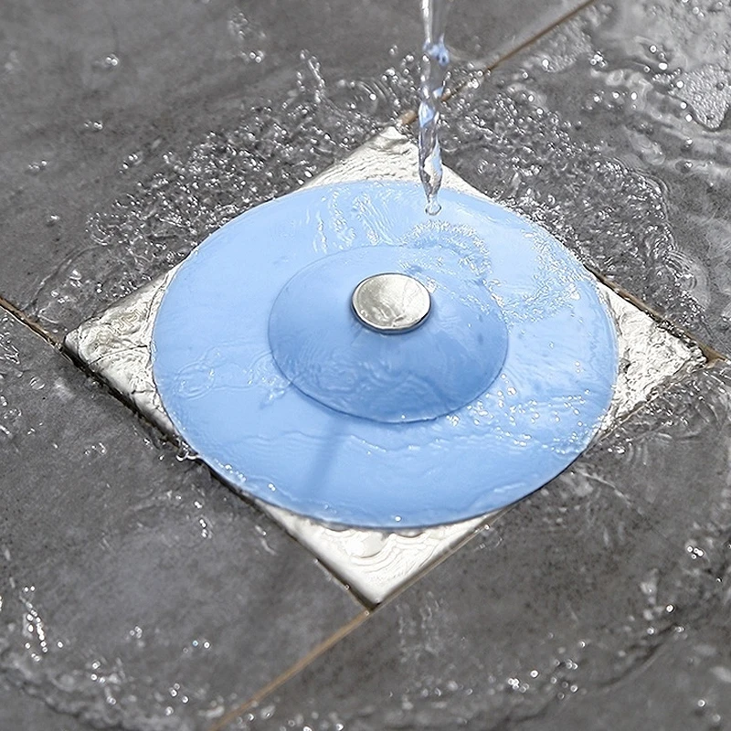 Bathroom Hair Stopper Silicone Sink Drain Strainer Anti-blocking Plug Shower Room Floor Filter Kitchen Accessories Tool | Дом и сад