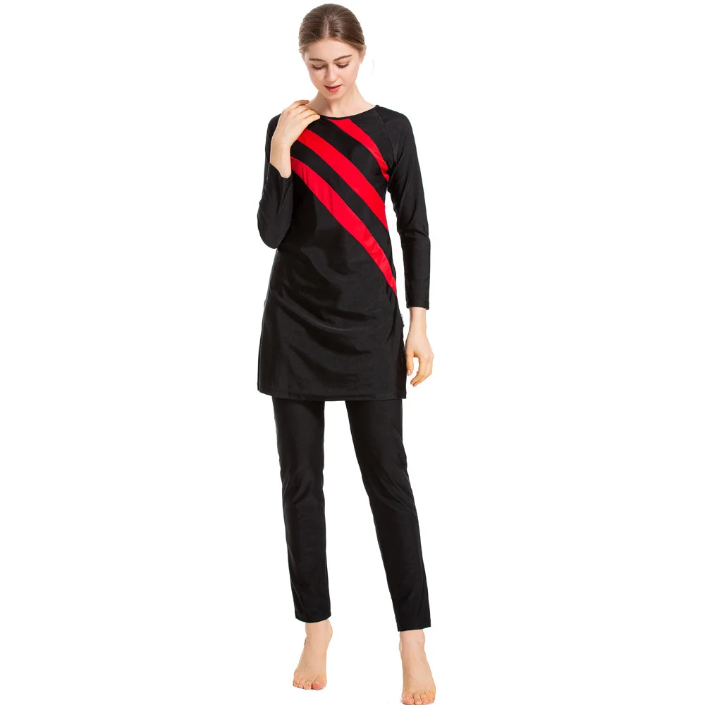 Мусульманские купальники 2024 женский эластичный спортивный купальник с принтом