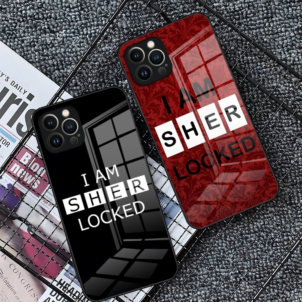 221b-Чехол для телефона Sherlock-Holmes-TV IPhone 16 15 14 Pro 11 13 12 Mini XS XR Max 6 8 7 Plus SE Glass Luxury Design Cove