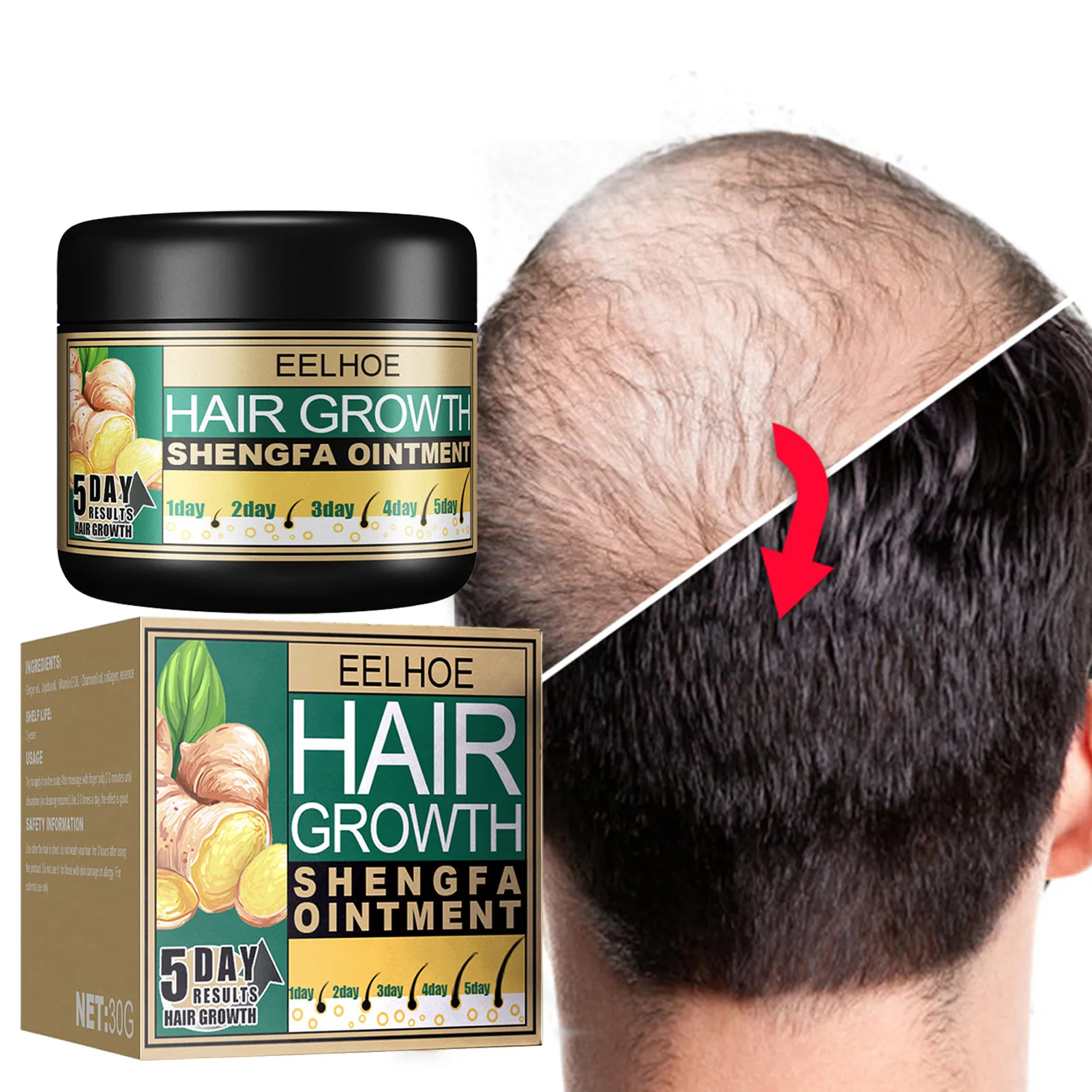 

Имбирная мазь для волос, натуральные волосы, раньше выпадения волос, крем для восстановления и массажа волос, для более сильных и долговечны...