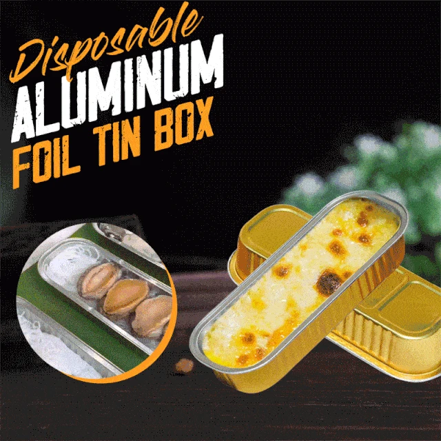 

10pcs 200ml Rectangular Aluminum Foil Baking Boxes Disposable Dessert Cupcakes Muffins Appetizer Baking Pans Bakeware Red Golden