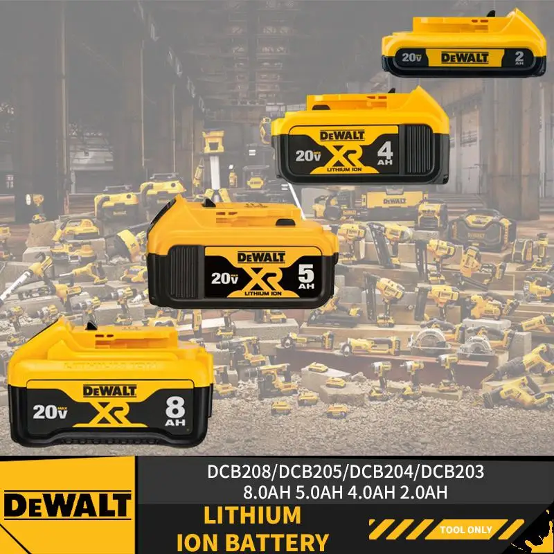 

Новый DEWALT DCB208 DCB205 DCB204 DCB203 комплект литий-ионный батарей 20 в для беспроводных электроинструментов DEWALT 8,0 Ач 5,0 Ач 4,0 Ач 2,0 Ач