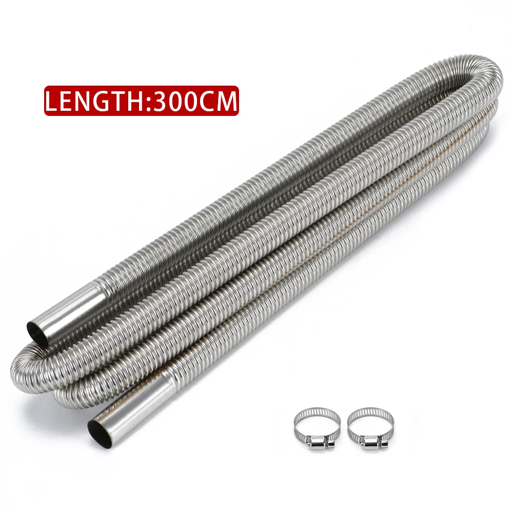 

60–300 см Воздушный дизельный стояночный обогреватель из нержавеющей стали Выхлопная труба Трубка Газовый вентиляционный шланг Автомобильный фургон с диаметром 24 мм Автомобильный глушитель