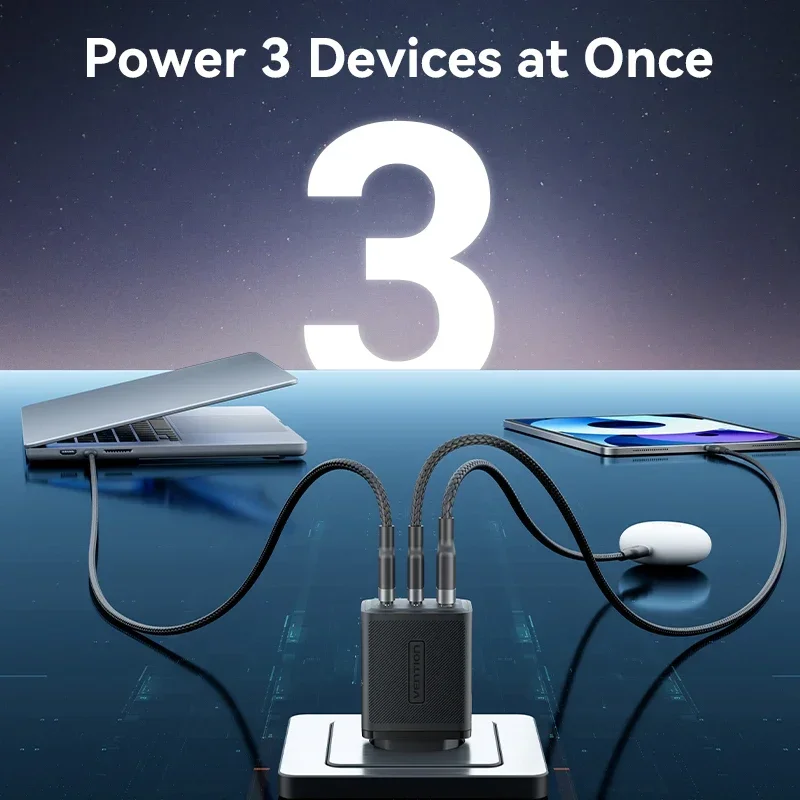 Зарядное устройство GaN мощностью 65 Вт тип C быстрая зарядка 4 0 3 USB-зарядное для iPhone