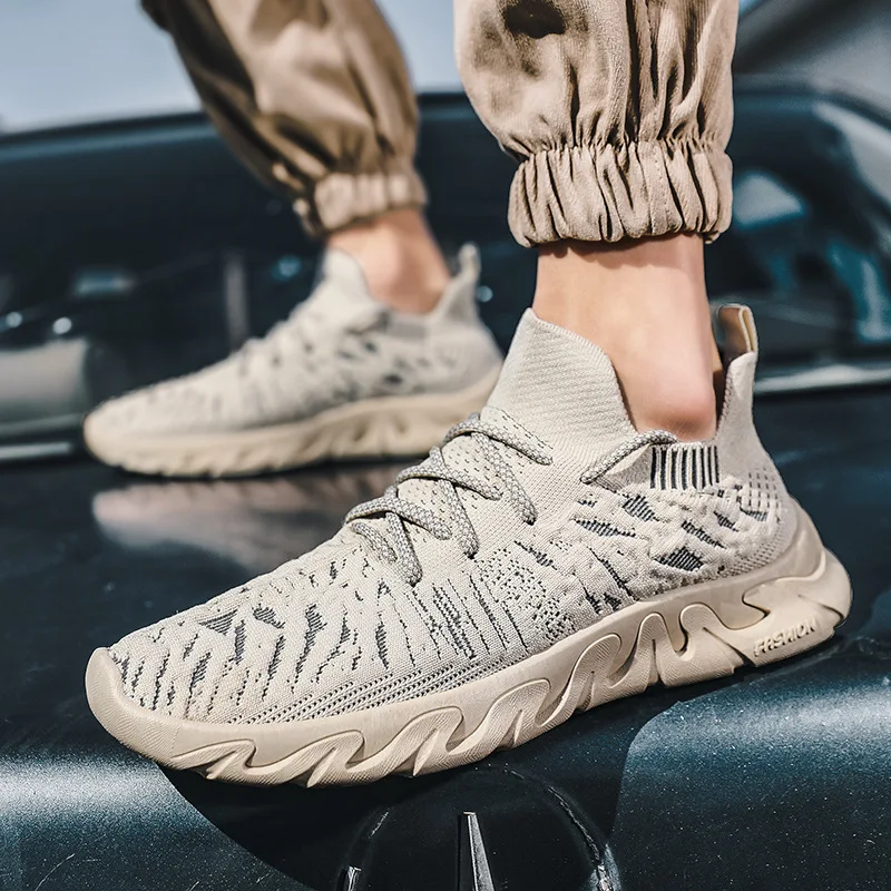 

Men's Sneakers Breathable Mesh Korean Shoes Fashion Old Shoes Black Vulcanize Shoes Mens Sneakers Flat