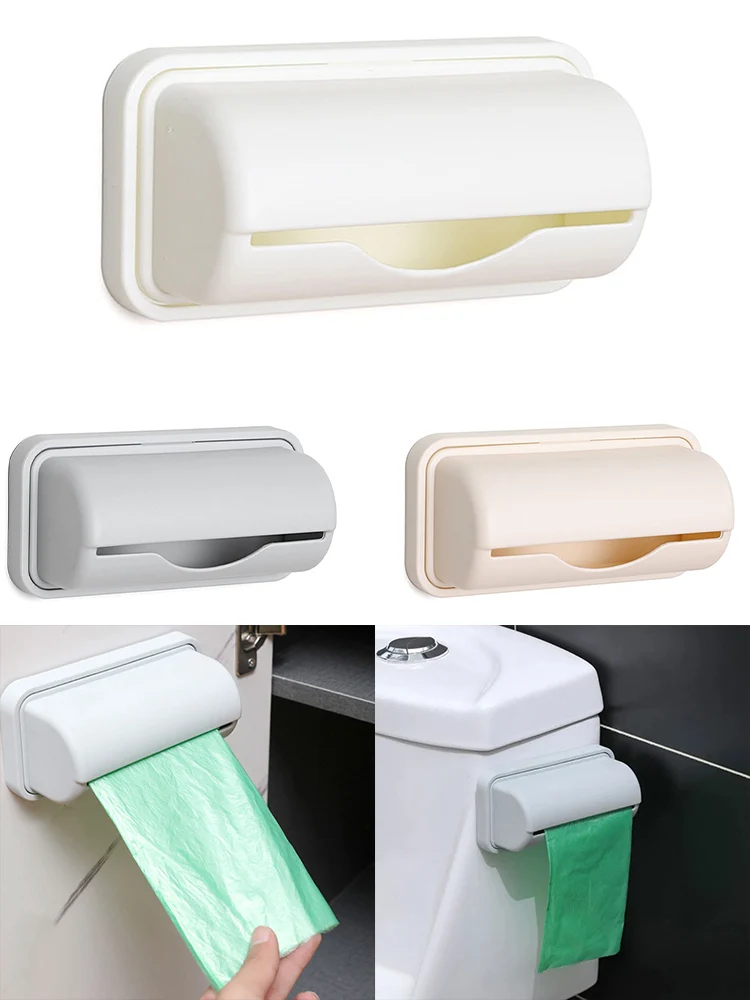 

Garbage Bag Storage Box Wall Mounted Trash Bags Holder Mounted Trash Bag Storage Box Cotton Pad Container For Home Kitchen