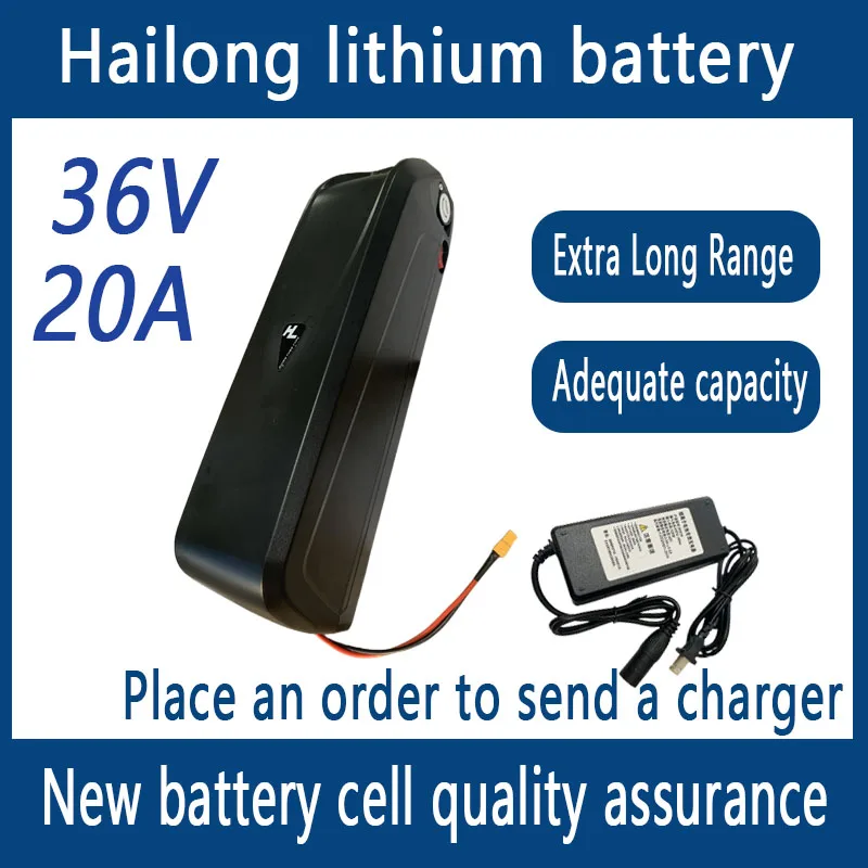 

eBike Battery 36V 20ah Hailong For Max40A BMS 500W750W 1000W 1500W 21700 Cells Pack Electric Bicycle Lithium Ion