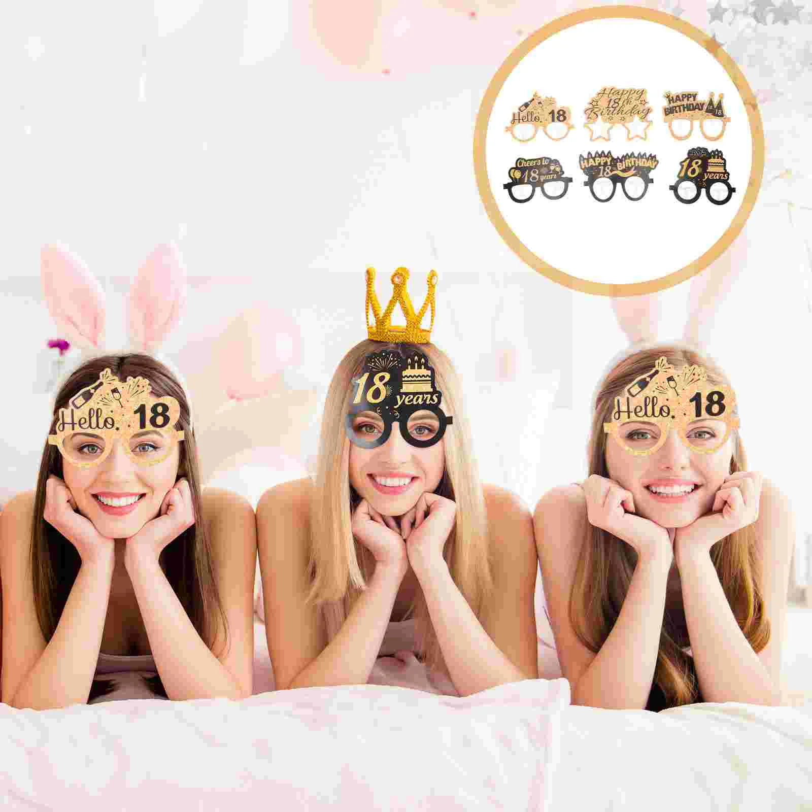 

Birthday Party Glasses18Th Eyeglasses Sunglasses Gifts Props Photo Husband Paper Decorations 50Th Men Novelty Funny Happy
