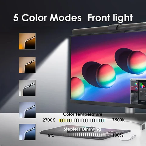 Настольная лампа для монитора RGB LED 44см