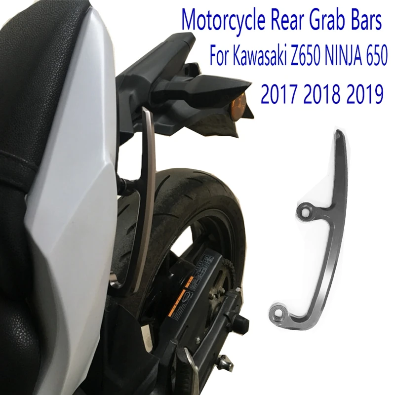 

Motorcycle Aluminum Rear Grab Bars Seat Pillion Passenger Rail Handle Armrest For Kawasaki Z650 NINJA 650 2017 2018 2019