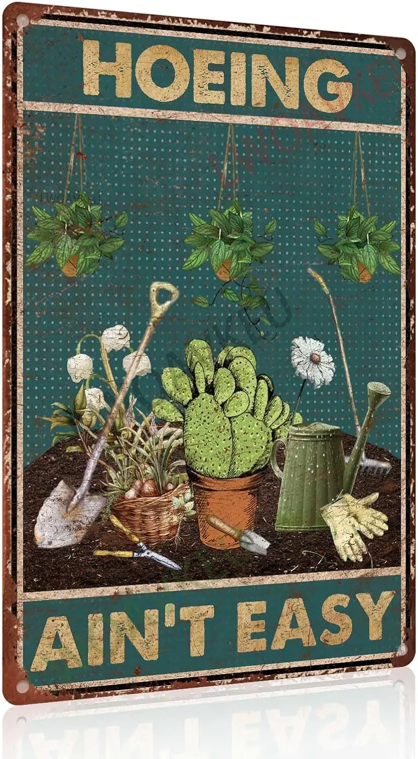Vntge Grden Tn Sgns Hoeng n't Esy Metl Sgn Rustc Outsde lumnum Grdenng Lover Gfts Забор Украшение Decor 812 nch