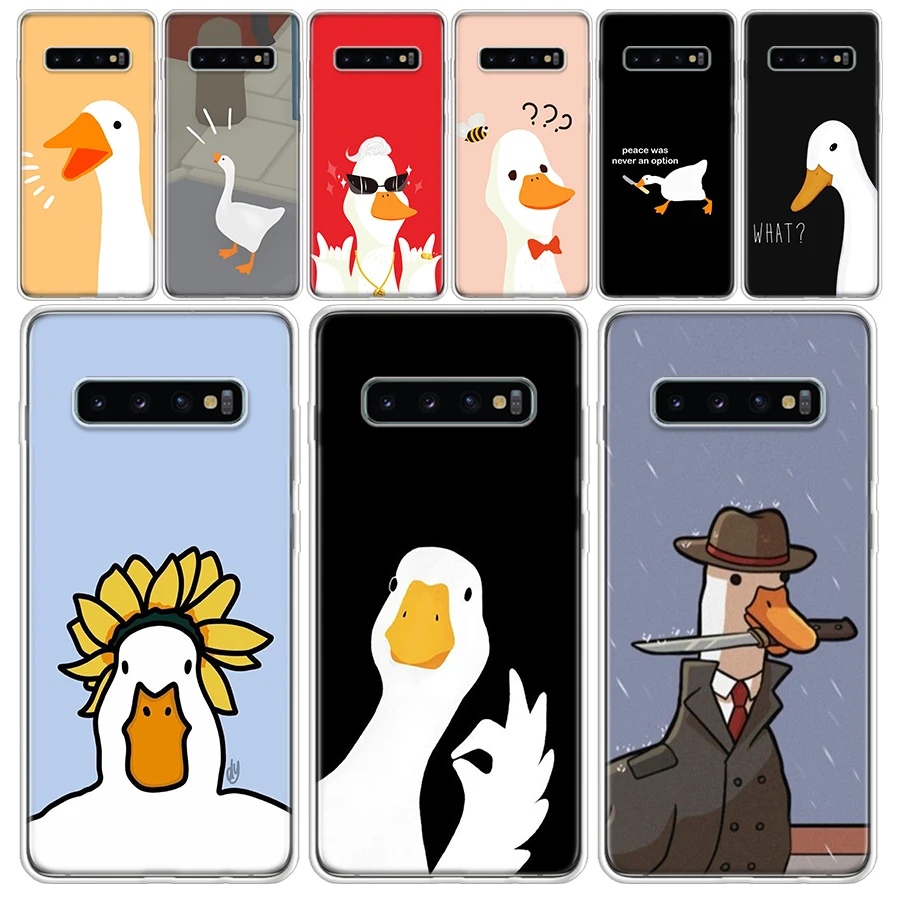 

Мультяшный милый прозрачный мягкий чехол с гусиными играми для телефона Samsung Galaxy S23 S22 S21 Ultra S20 FE S10 Plus S10E S9 S8 + S7, чехол