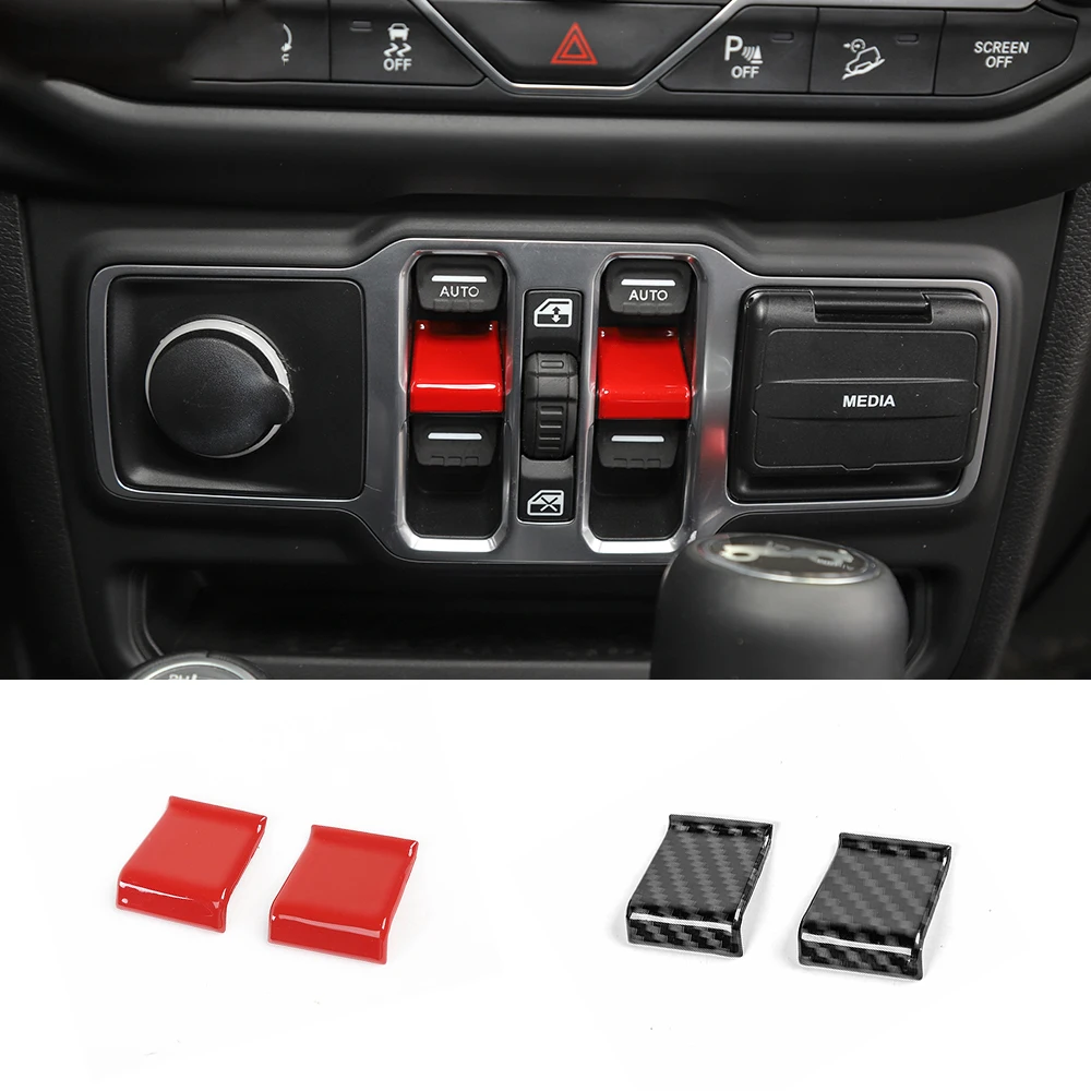 

Внутренние молдинги для Jeep Wrangler JL, автомобильная центральная консоль, кнопка переключения окон, декоративные наклейки для Jeep Wrangler JL 2018 +