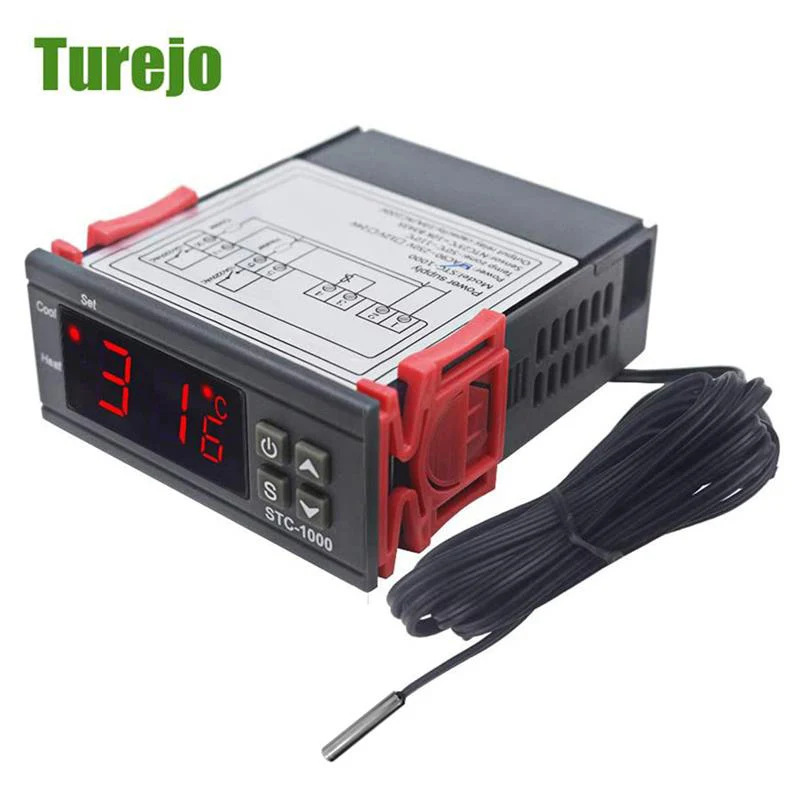 

STC-1000 LED Digital Thermostat for Incubator Temperature Controller Thermoregulator Relay Heating Cooling Control 12V 24V 220V