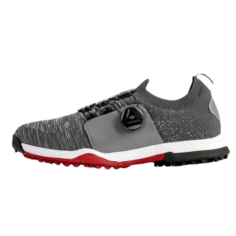 PGM New Golf Shoes Fly Fabric Golf Shoes Rotary Buckle Lightweight Breathable Sports Shoes