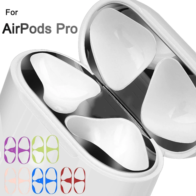 Metal Sticker Protection Dust-Proof Film for AirPods Pro 1 2 3 Luxurious Dust Guard Earphone Protective Sleeve for Apple AirPods