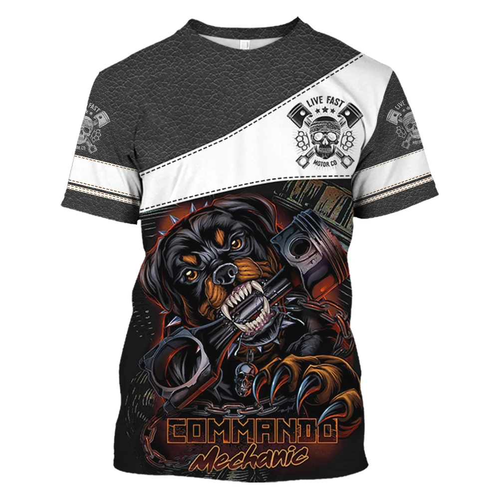 

Chic Technician Men's T-Shirt Mechanical Engineer Oversized Clothing O-Neck Top Breathable Dirty Resistant 3D Printing Polyester