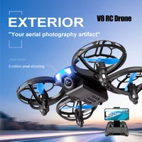 new v8 gesture sensing drone 4k hd camera wifi fpv air pressure height maintain foldable quadcopter remote control aircraft gift