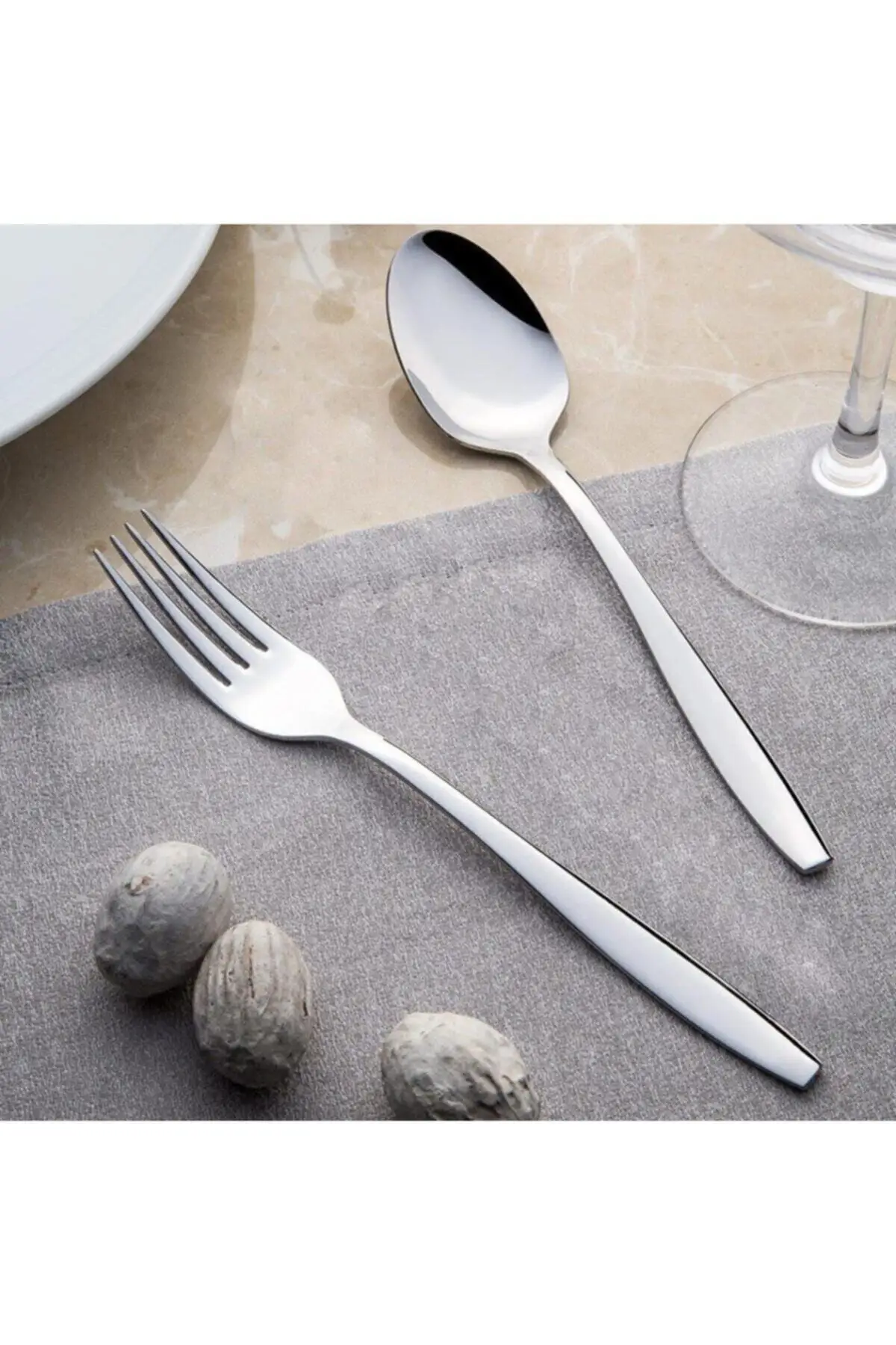 

Field Model. Fork Spoon Set-Simple and Stylish Design-60 Piece-Big-for the Family (boxed)