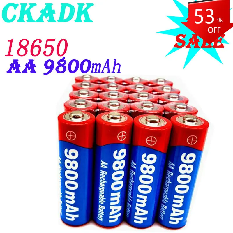 

2022New2 ~ 20Stks/partij Merk Aa Oplaadbare Batterij 9800Mah 1.5V Nieuwe Alkaline Batery Voor Led Licht Speelgoed Mp3