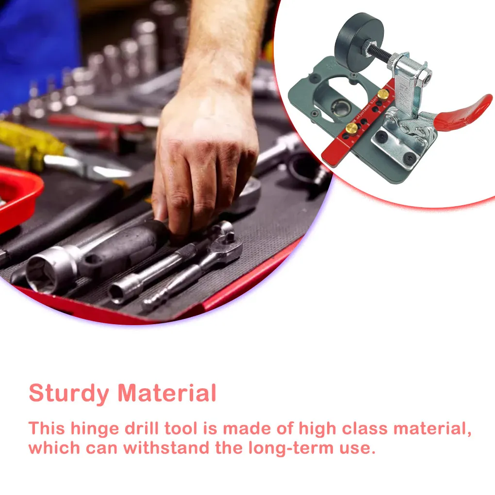 

Hinge Boring Guide Tool Accurate Woodworking Accessory Drilling Locator