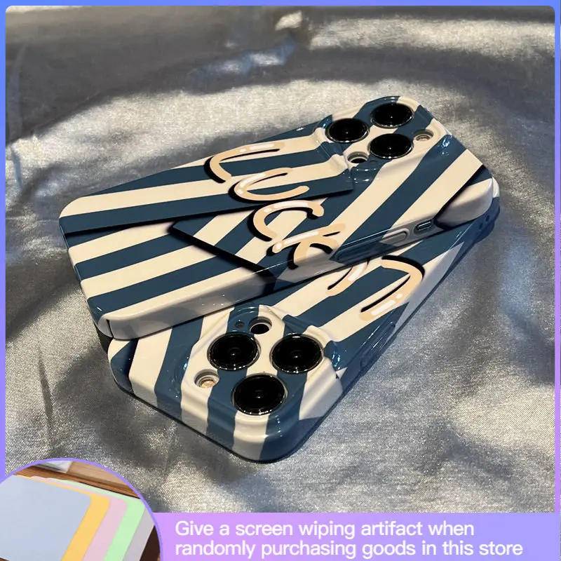 

Luxury Tide Irregular Striped Letter Phone Case Suitable for IPhone14promax 13Promax 12Promax 12pro 11Promax All-Pack Anti-fall