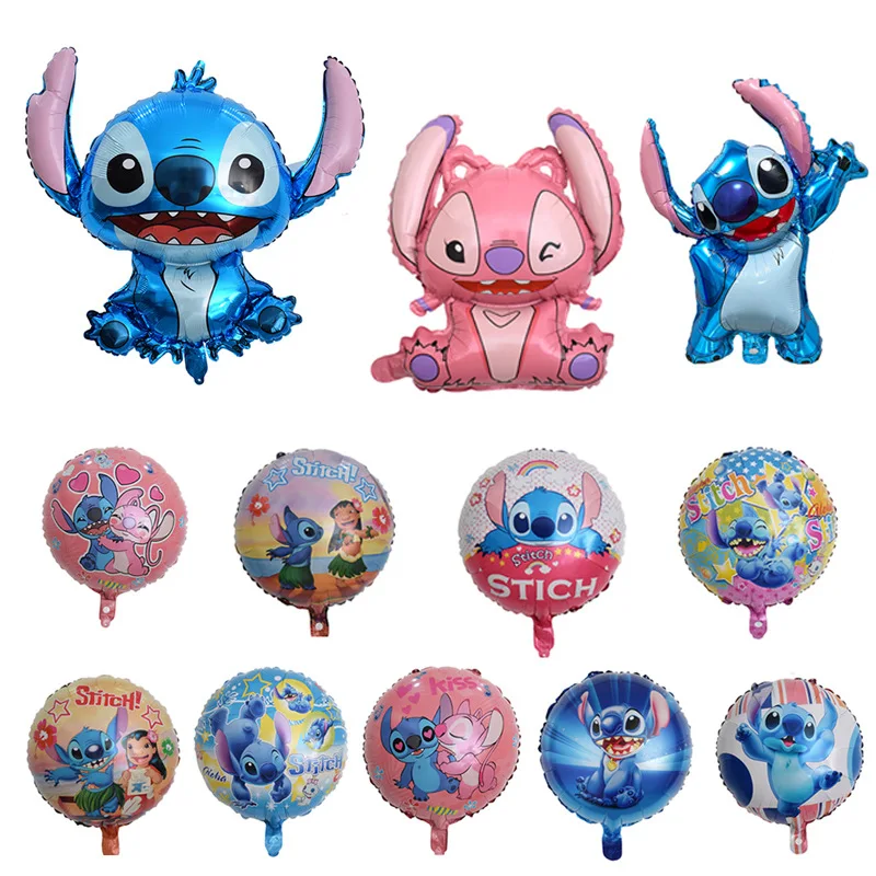 

Мультяшные шары из алюминиевой пленки Лило и Ститч, игрушечные шары в форме ститча, декоративные шары на детский день рождения