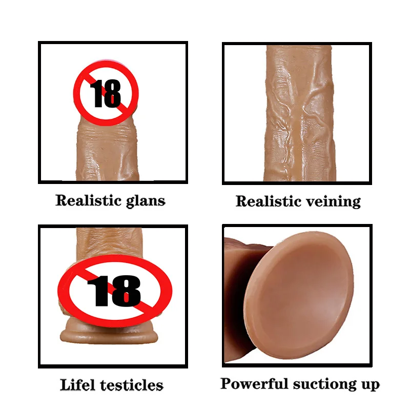 Реалистичный фаллоимитатор Abhoth с присоской из ПВХ большая секс-игрушка G-горшок