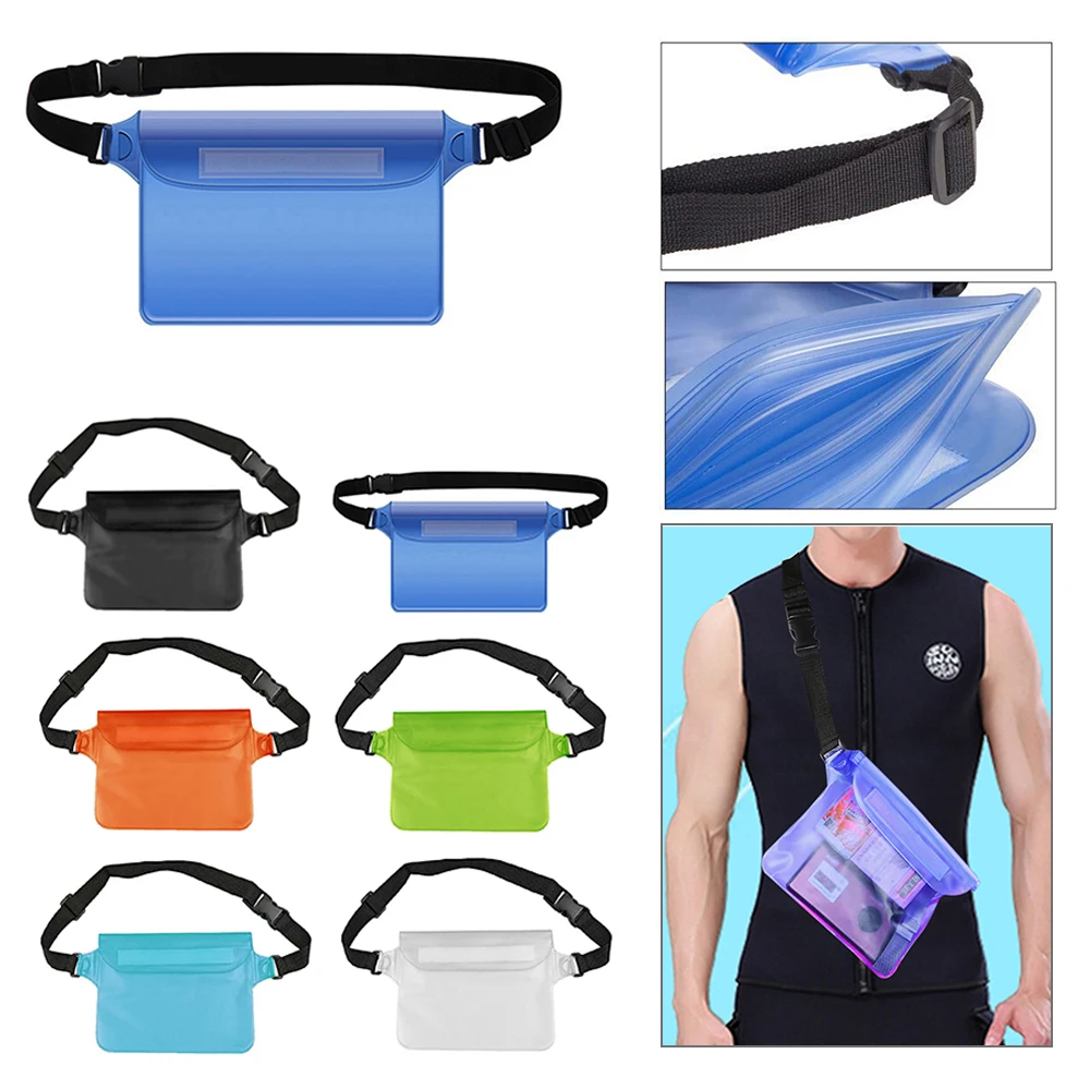 

Водонепроницаемая сумка для плавания и дайвинга, Пляжная поясная сумка из ПВХ для дрифтинга и дайвинга, сумка на плечо для подводной фотосъ...